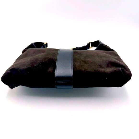 Auth Tom Ford for Gucci Brown Suede Black Leather Trim Dionysus Jackie Hobo Bag - Picture 8 of 16